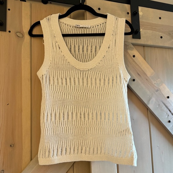 LIKE NEW Zara Lurex Knit Tank - Picture 3 of 6